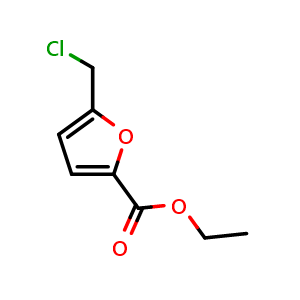 Chemical structure of Ethyl 5-(chloromethyl)furan-2-carboxylate , CAS 2528-00-9, AChemBlock W169918