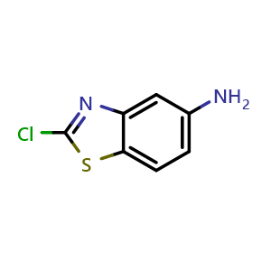 Chemical structure of 5-Amino-2-chlorobenzothiazole , CAS 80945-82-0, AChemBlock W169928