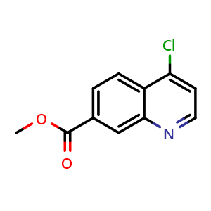 Chemical structure of Methyl 4-chloroquinoline-7-carboxylate , CAS 178984-69-5, AChemBlock W169934