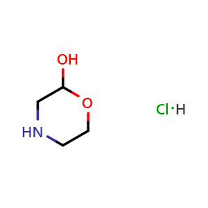 Chemical structure of Morpholin-2-ol hydrochloride , CAS 79323-24-3, AChemBlock W169938