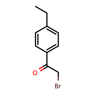 Chemical structure of 2-Bromo-1-(4-ethylphenyl)ethanone , CAS 2632-14-6, AChemBlock W169952