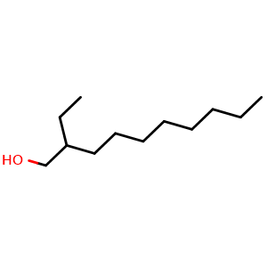 Chemical structure of 2-Ethyl-1-decanol , CAS 21078-65-9, AChemBlock W169954