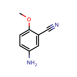 Chemical structure of 5-Amino-2-methoxybenzonitrile , CAS 214623-57-1, AChemBlock W169972