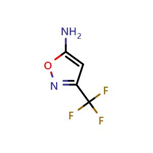 Chemical structure of 3-(Trifluoromethyl)isoxazol-5-amine , CAS 108655-63-6, AChemBlock W169983