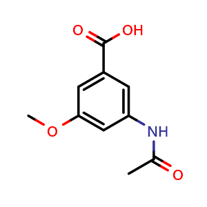 Chemical structure of 3-Acetamido-5-methoxybenzoic acid , CAS 78238-03-6, AChemBlock W170002