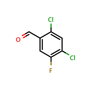 Chemical structure of 2,4-Dichloro-5-fluorobenzaldehyde , CAS 86522-91-0, AChemBlock W170005