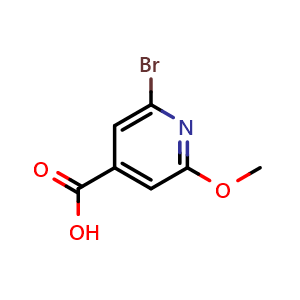 Chemical structure of 2-Bromo-6-methoxyisonicotinic acid , CAS 853029-93-3, AChemBlock W170009