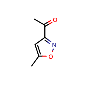 Chemical structure of 1-(5-Methylisoxazol-3-yl)ethanone , CAS 24068-54-0, AChemBlock W170019