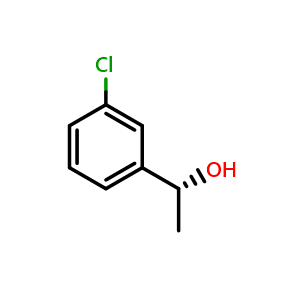 Chemical structure of (R)-1-(3-Chlorophenyl)ethan-1-ol , CAS 120121-01-9, AChemBlock W170025