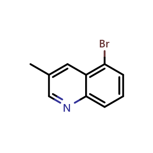 Chemical structure of 5-Bromo-3-methylquinoline , CAS 397322-46-2, AChemBlock W170031
