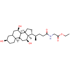 Chemical structure of Glycocholic acid ethyl ester , CAS 517904-33-5, AChemBlock W170042