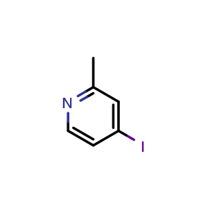 Chemical structure of 4-Iodo-2-methylpyridine , CAS 22282-65-1, AChemBlock W170068