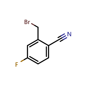 Chemical structure of 2-Cyano-5-fluorobenzyl bromide , CAS 421552-12-7, AChemBlock W170077