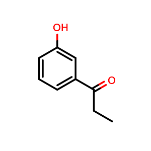 Chemical structure of 1-(3-Hydroxyphenyl)propan-1-one , CAS 13103-80-5, AChemBlock W170078