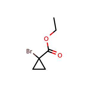 Chemical structure of ethyl 1-bromocyclopropane-1-carboxylate , CAS 89544-83-2, AChemBlock W170088
