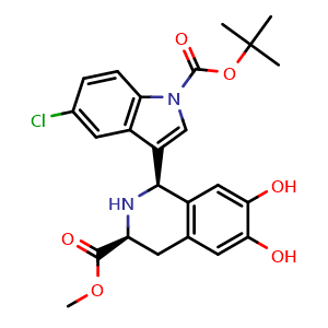 methyl (1R,3S)-1-(1-(tert-butoxycarbonyl)-5-chloro-1H-indol-3-yl)-6,7-dihydroxy-1,2,3,4-tetrahydroisoquinoline-3-carboxylate