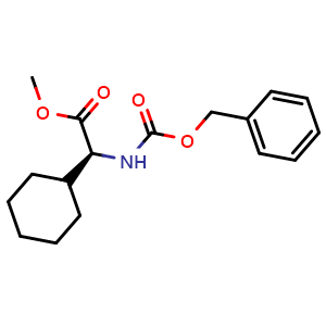 Chemical structure of (S)-methyl 2-(((benzyloxy)carbonyl)amino)-2-cyclohexylacetate , CAS 210629-78-0, AChemBlock W170145
