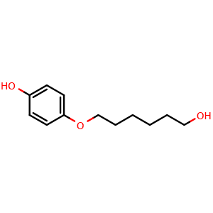 Chemical structure of 4-(6-Hydroxyhexyloxy)phenol , CAS 142627-91-6, AChemBlock W170201