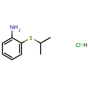 Chemical structure of 2-(Isopropylthio)aniline hydrochloride , CAS 861343-73-9, AChemBlock W170225