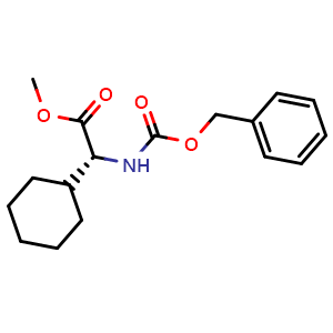 Chemical structure of Methyl (R)-2-(((benzyloxy)carbonyl)amino)-2-cyclohexylacetate , CAS 127042-68-6, AChemBlock W170229