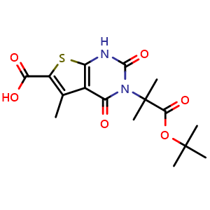 3-(1-(tert-Butoxy)-2-methyl-1-oxopropan-2-yl)-5-methyl-2,4-dioxo-1,2,3,4-tetrahydrothieno[2,3-d]pyrimidine-6-carboxylic acid