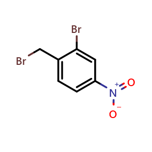 Chemical structure of 2-Bromo-1-(bromomethyl)-4-nitrobenzene , CAS 940-05-6, AChemBlock W170274