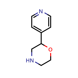 Chemical structure of 2-(Pyridin-4-yl)morpholine , CAS 1018656-57-9, AChemBlock W170320