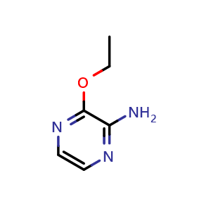Chemical structure of 2-Amino-3-ethoxypyrazine , CAS 89464-86-8, AChemBlock W170329