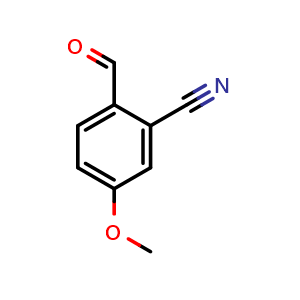 Chemical structure of 2-Cyano-4-methoxybenzaldehyde , CAS 21962-47-0, AChemBlock W170344