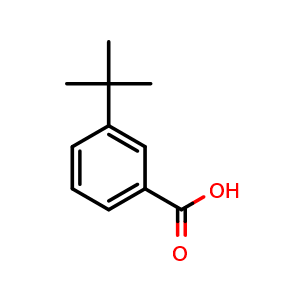 Chemical structure of 3-(tert-Butyl)benzoic acid , CAS 7498-54-6, AChemBlock W170353