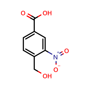 Chemical structure of 4-(Hydroxymethyl)-3-nitrobenzoic acid , CAS 82379-38-2, AChemBlock W170369