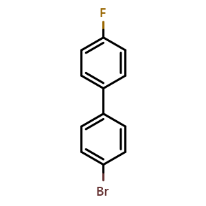 Chemical structure of 4-Bromo-4'-fluorobiphenyl , CAS 398-21-0, AChemBlock W170377