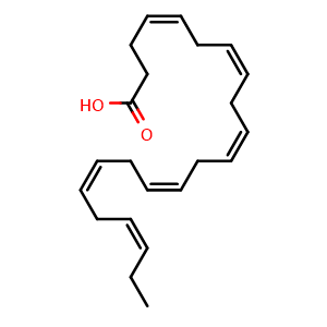 Chemical structure of Docosahexaenoic Acid , CAS 6217-54-5, AChemBlock W170380