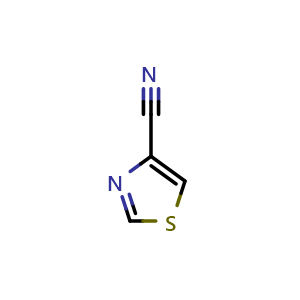 Chemical structure of 4-Cyanothiazole , CAS 1452-15-9, AChemBlock W170383