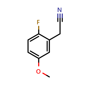 Chemical structure of 5-Methoxy-2-fluorobenzylcyanide , CAS 672931-28-1, AChemBlock W170401