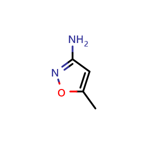 Chemical structure of 3-Amino-5-methylisoxazole , CAS 1072-67-9, AChemBlock W170404