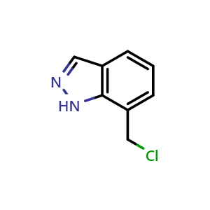 Chemical structure of 7-(Chloromethyl)-1H-indazole , CAS 944904-24-9, AChemBlock W170407