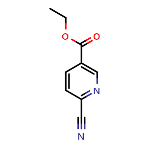 Chemical structure of Ethyl 6-cyanonicotinate , CAS 76196-79-7, AChemBlock W170415