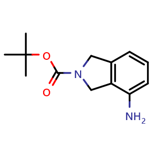 Chemical structure of tert-Butyl 4-aminoisoindoline-2-carboxylate , CAS 871013-98-8, AChemBlock W170428