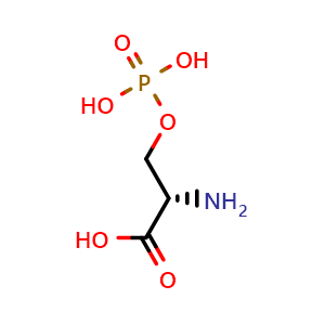Chemical structure of DL-O-Phosphoserine , CAS 17885-08-4, AChemBlock W170453