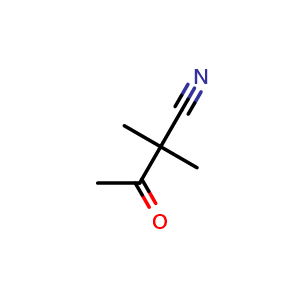 Chemical structure of 2,2-Dimethyl-3-oxobutanenitrile , CAS 37719-02-1, AChemBlock W170488