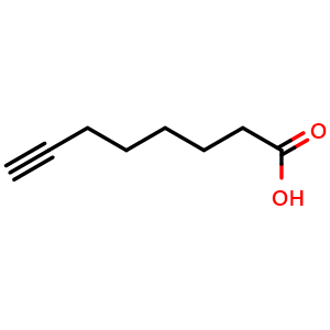Chemical structure of 7-Octynoic acid , CAS 10297-09-3, AChemBlock W170495