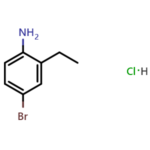 Chemical structure of 4-Bromo-2-ethylbenzenamine hydrochloride , CAS 30273-22-4, AChemBlock W170521