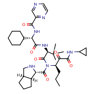 (1S,3aR,6aS)-(2S)-2-Cyclohexyl-N-(2-pyrazinylcarbonyl)glycyl-3-methyl-L-valyl-N-[(1R)-1-[2-(cyclopropylamino)-2-oxoacetyl]butyl]octahydrocyclopenta[c]pyrrole-1-carboxamide