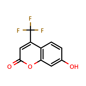 Chemical structure of 4-(Trifluoromethyl)umbelliferone , CAS 575-03-1, AChemBlock W170540