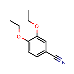 Chemical structure of 3,4-Diethoxybenzonitrile , CAS 60758-87-4, AChemBlock W170566