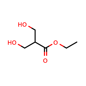 Chemical structure of Ethyl 3-hydroxy-2-(hydroxymethyl)propanoate , CAS 99116-11-7, AChemBlock W170592