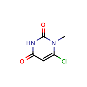 Chemical structure of 6-Chloro-1-methylpyrimidine-2,4(1H,3H)-dione , CAS 31737-09-4, AChemBlock W170596
