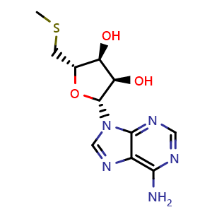 Chemical structure of 5'-Methylthioadenosine , CAS 2457-80-9, AChemBlock W170601