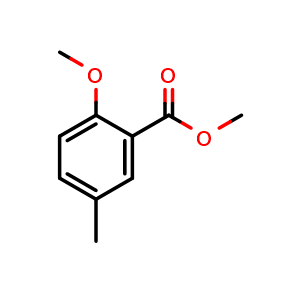 Chemical structure of Methyl 2-methoxy-5-methylbenzoate , CAS 63113-79-1, AChemBlock W170604